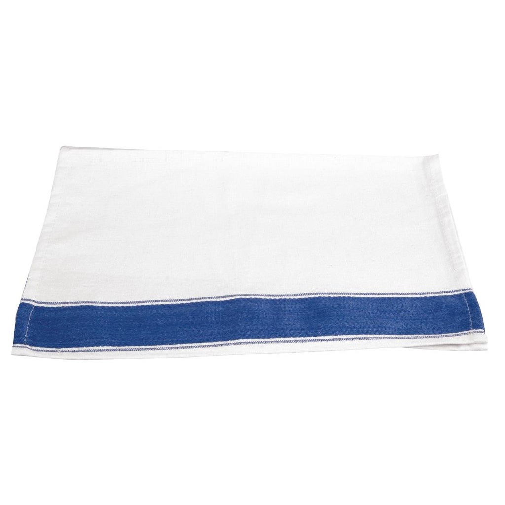 Serviettes Gastro avec bordure bleue Olympia (Lot de 10)