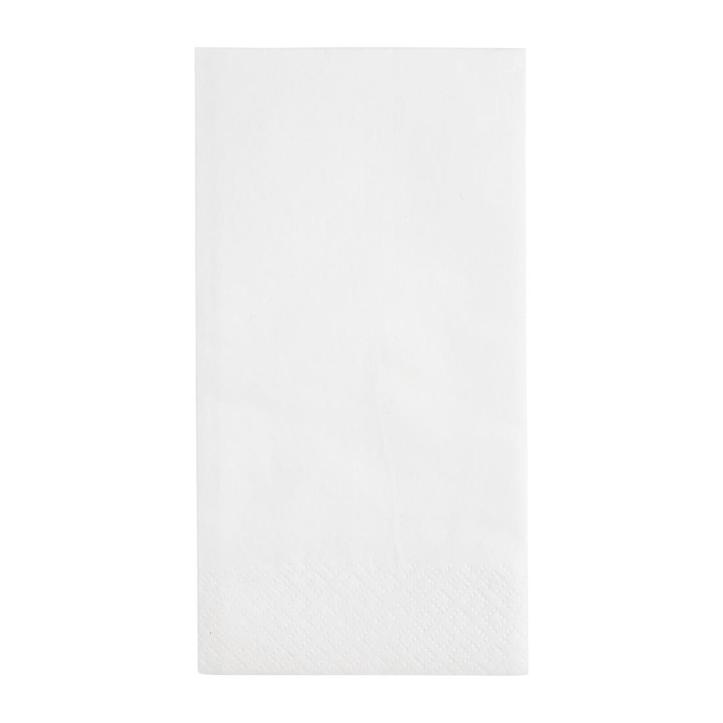 Serviettes snacking 2 plis pliage 1/8 Fiesta Recyclable 330mm blanches (lot de 2000)