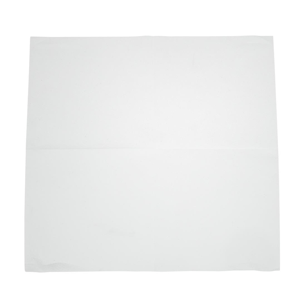 Serviettes snacking en papier blanches 330 x 330mm (Lot de 5000)