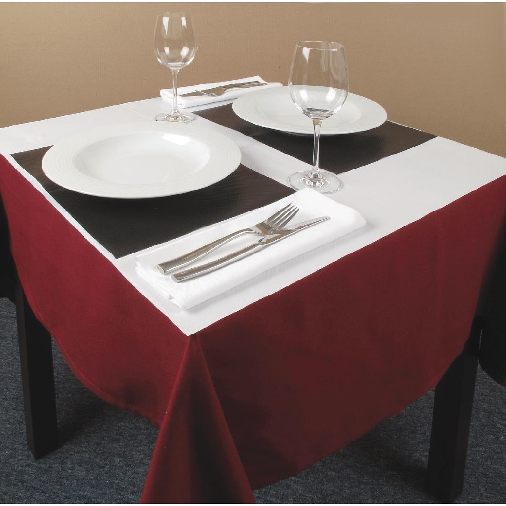 Sets de table en papier gaufré blanc brillant (lot de 400)