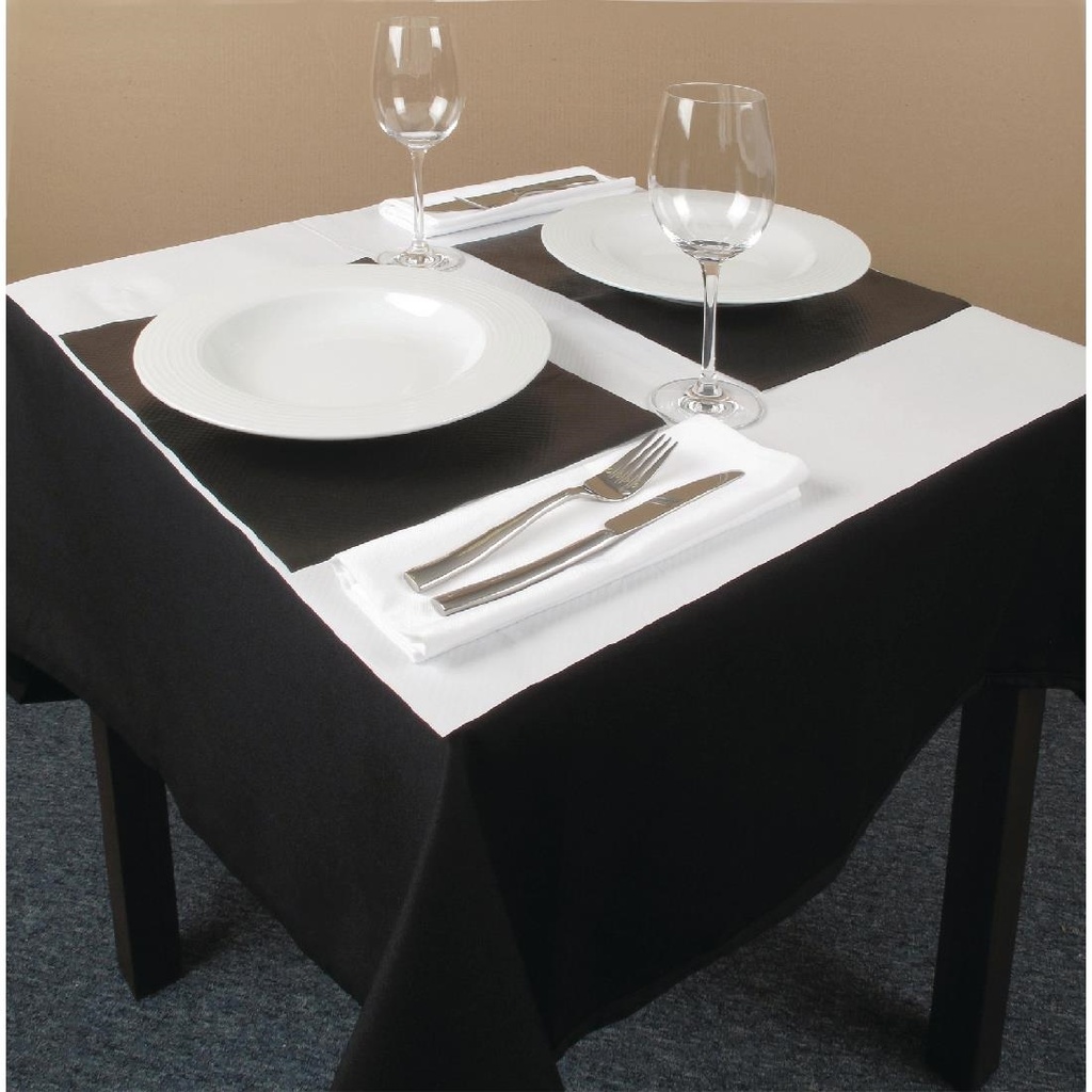 Sets de table en papier gaufré blanc brillant (lot de 400)