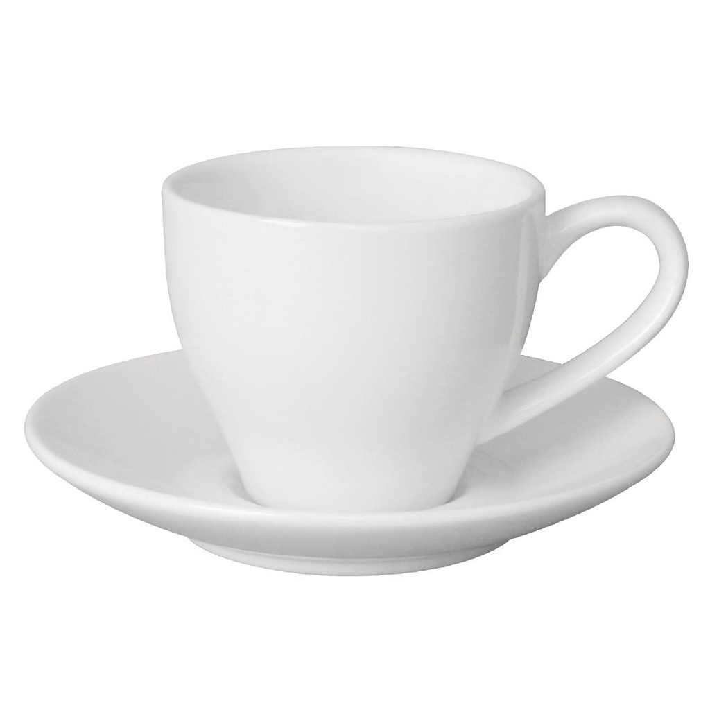 Soucoupe pour tasse espresso Olympia blanche  (Lot de 12)