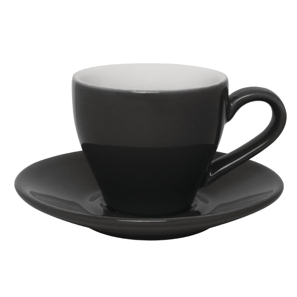 Soucoupe pour tasse espresso Olympia grise  (Lot de 12)