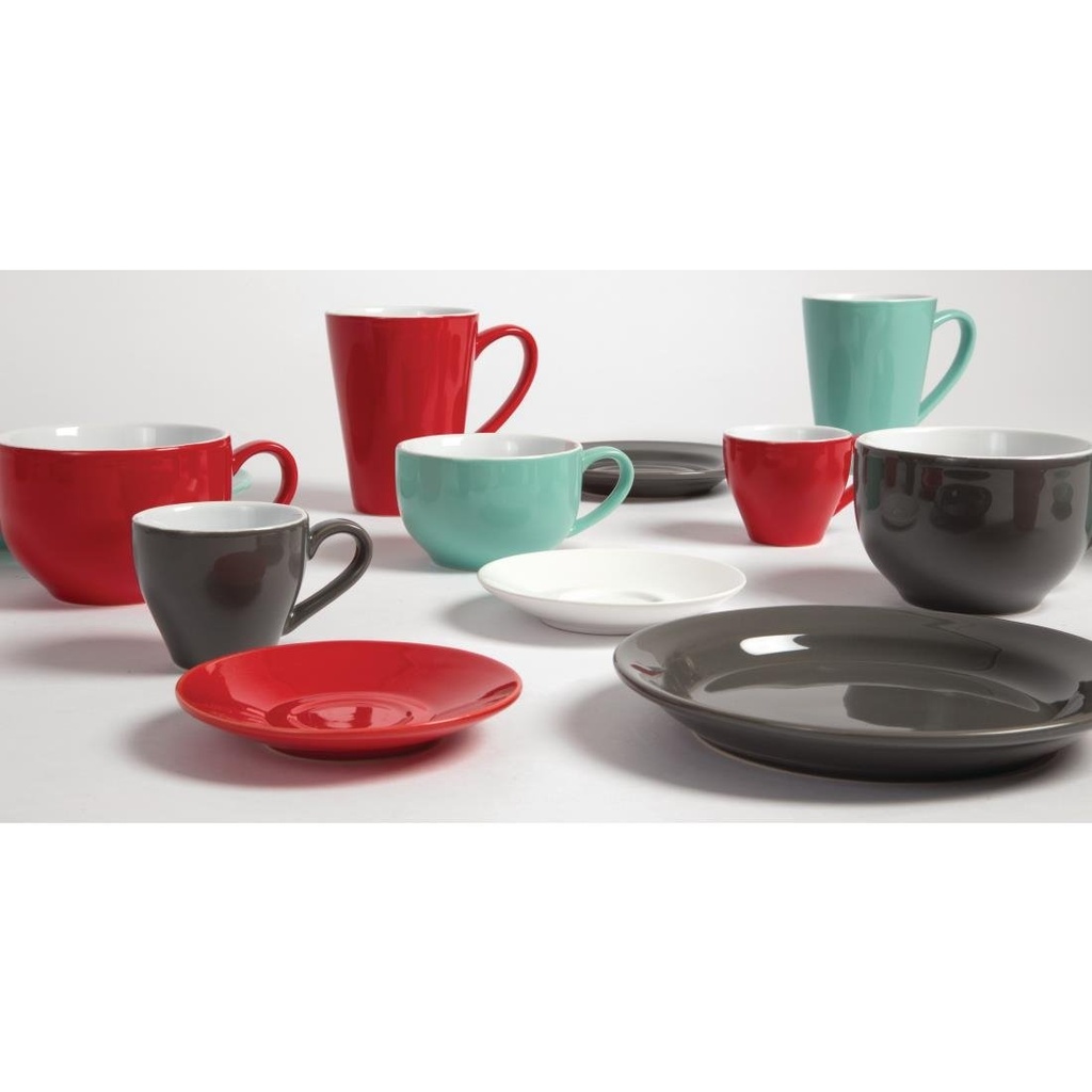 Soucoupe pour tasse espresso Olympia rouge  (Lot de 12)