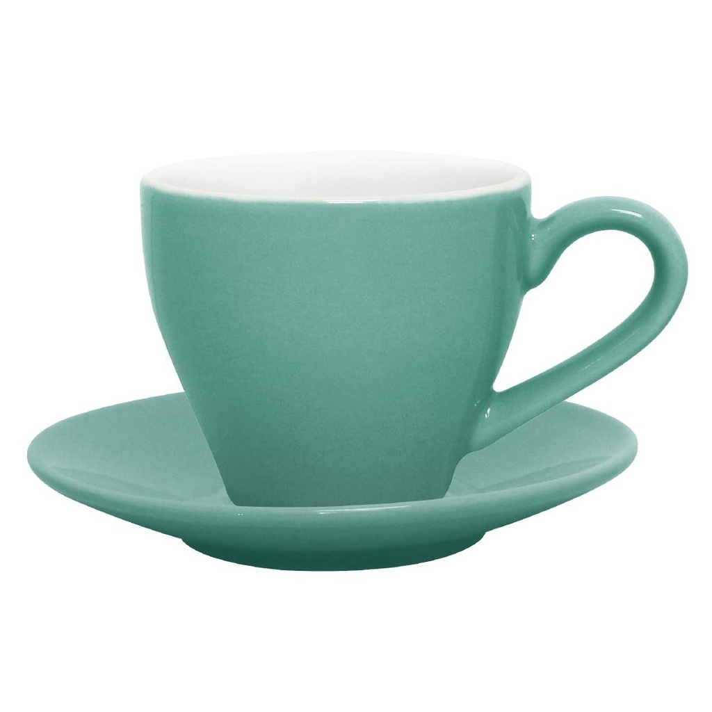 Soucoupe pour tasse espresso Olympia verte  (Lot de 12)