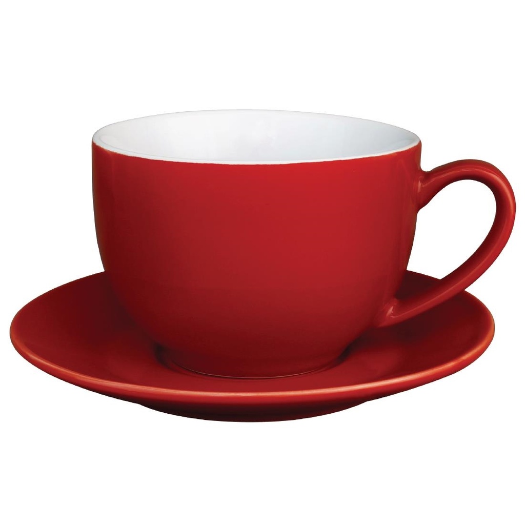 Soucoupe pour tasses 228ml et 340ml Olympia rouge (Lot de 12)