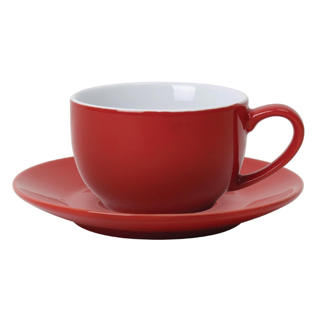 Soucoupe pour tasses 228ml et 340ml Olympia rouge (Lot de 12)