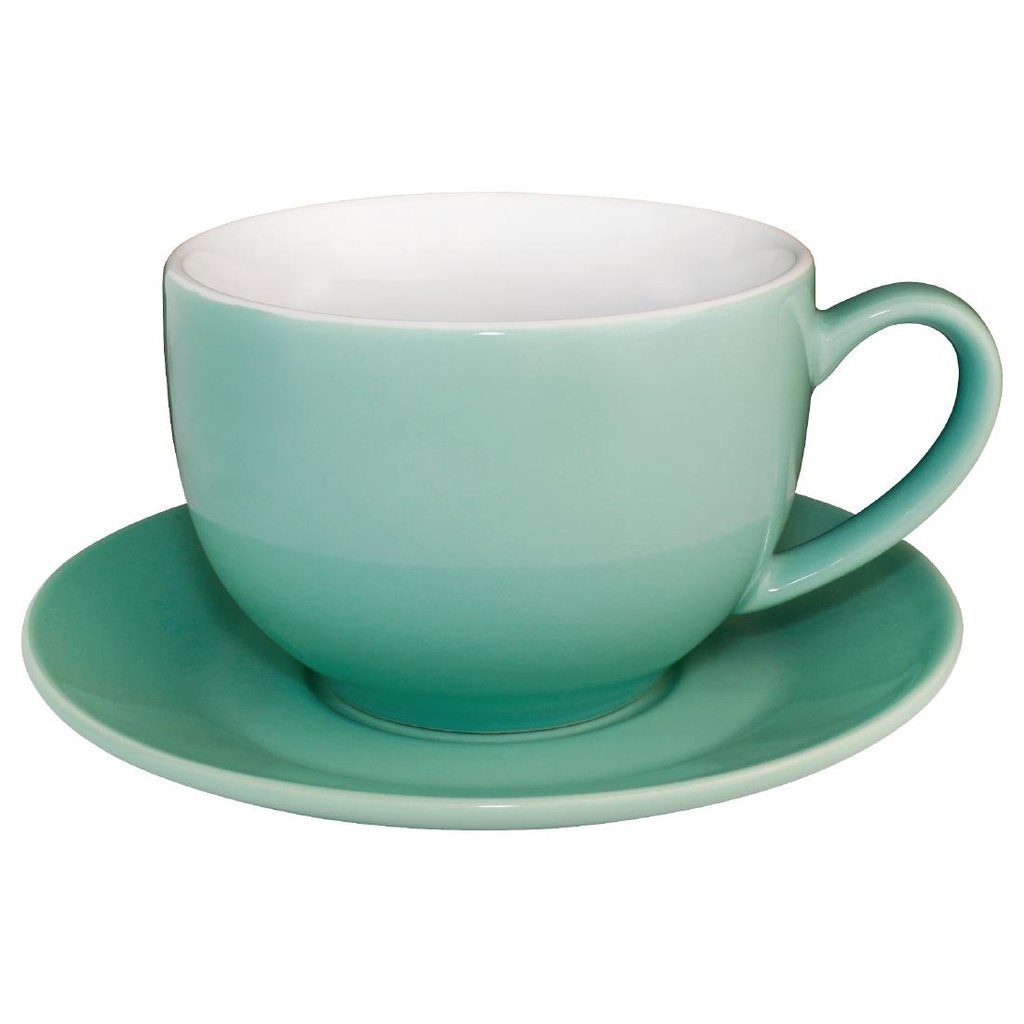 Soucoupe pour tasses 228ml et 340ml Olympia verte (Lot de 12)