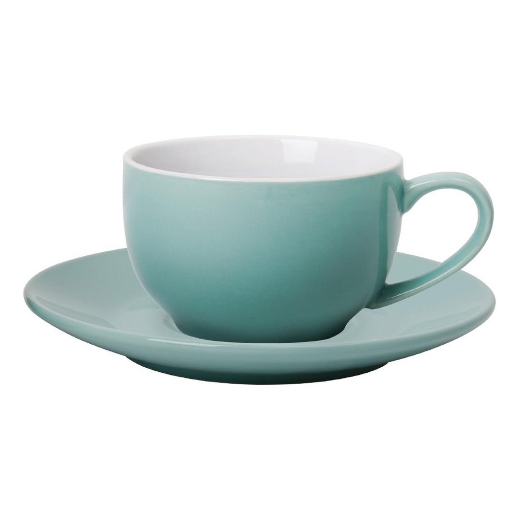 Soucoupe pour tasses 228ml et 340ml Olympia verte (Lot de 12)