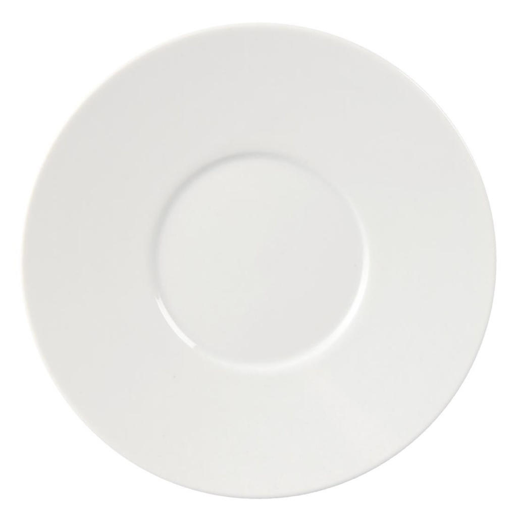 Soucoupes élégantes Olympia Whiteware 148mm (Lot de 12)