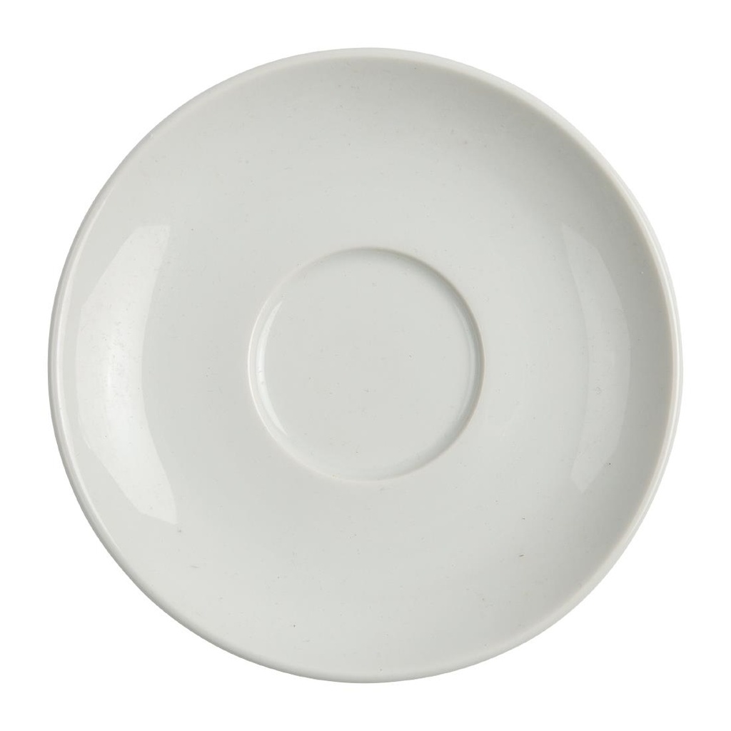 Soucoupes élégantes Olympia Whiteware 148mm (Lot de 12)