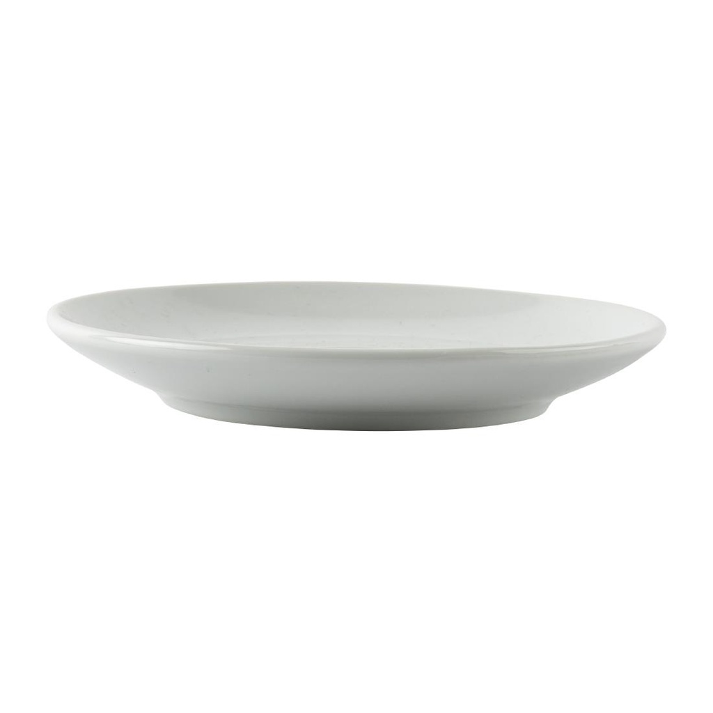 Soucoupes élégantes Olympia Whiteware 148mm (Lot de 12)