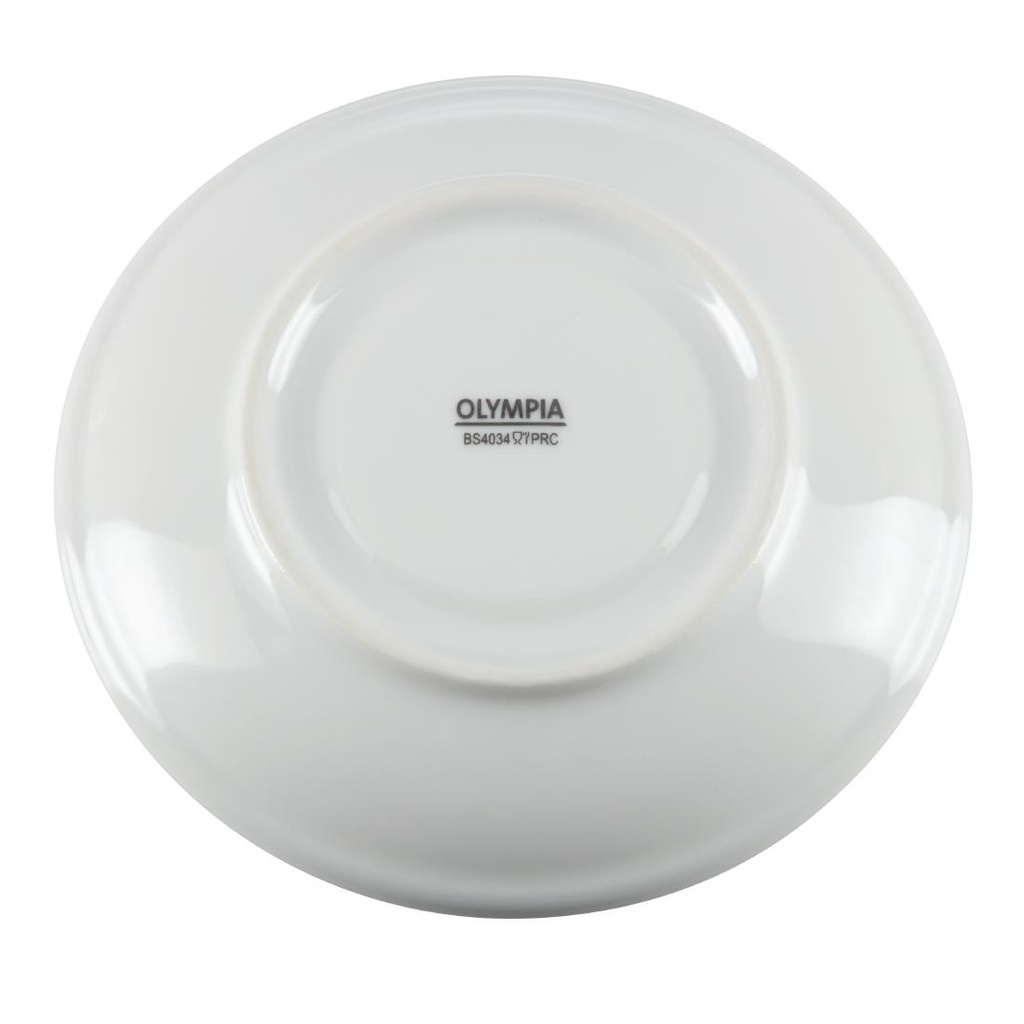 Soucoupes empilables Olympia Whiteware (Lot de 12)