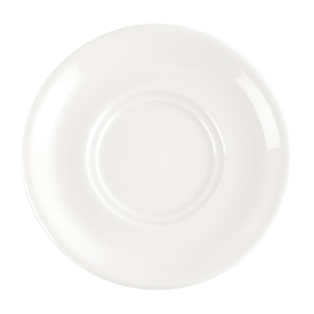 Soucoupes Maple Churchill Whiteware 150mm (lot de 24)