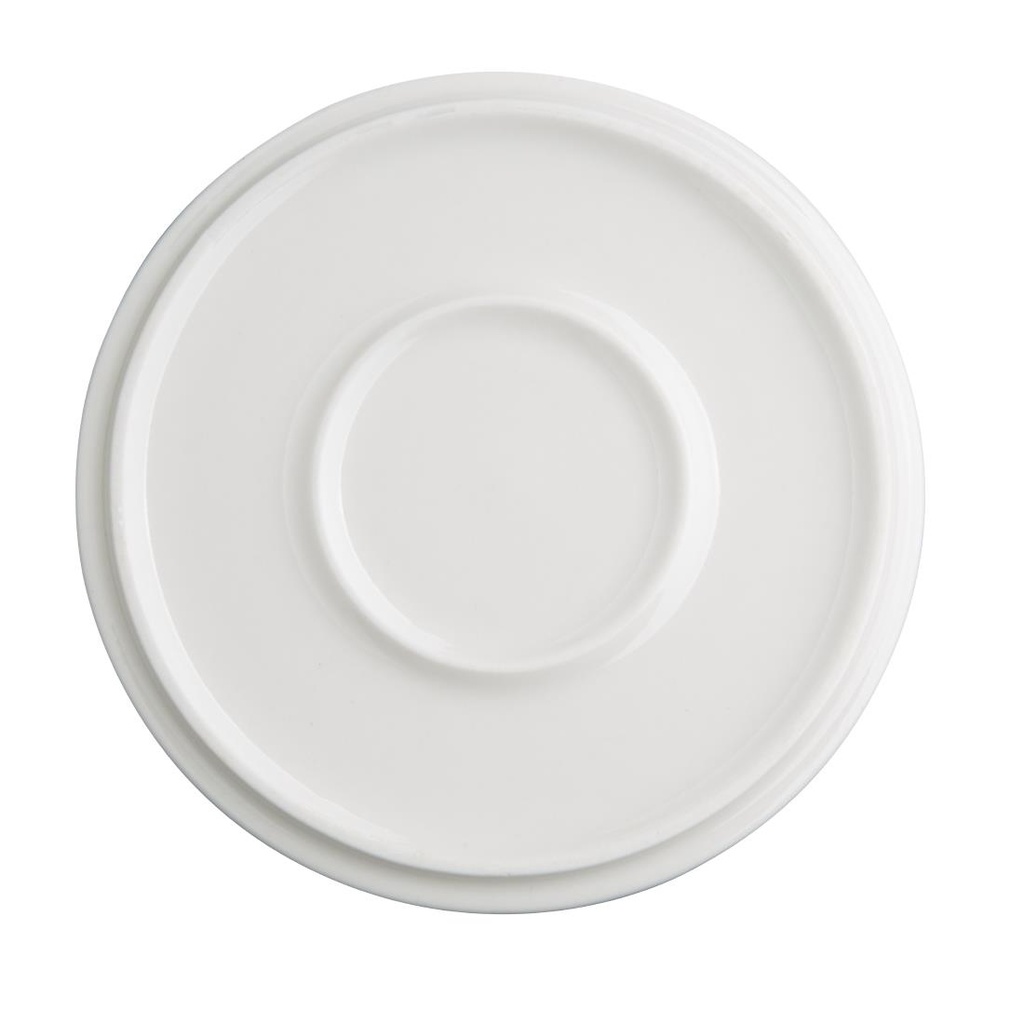 Soucoupes Olympia Fondant jaunes 135mm (lot de 6)
