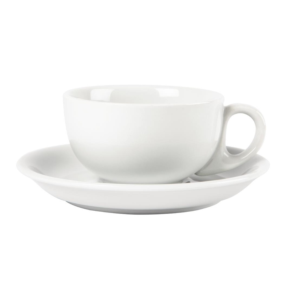 Soucoupes pour tasses à cappuccino blanches Olympia (Lot de 12)