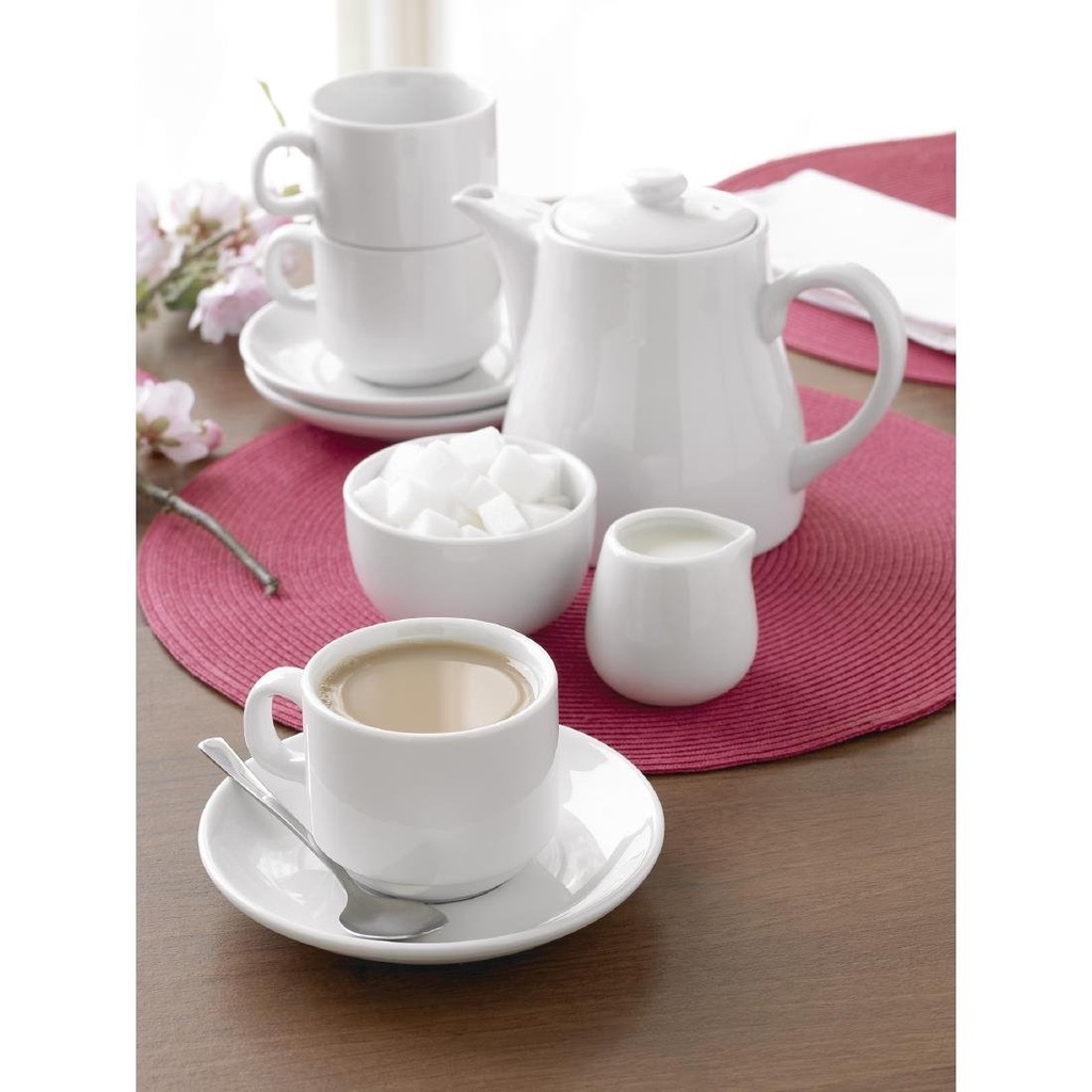 Soucoupes pour tasses à cappuccino blanches Olympia (Lot de 12)