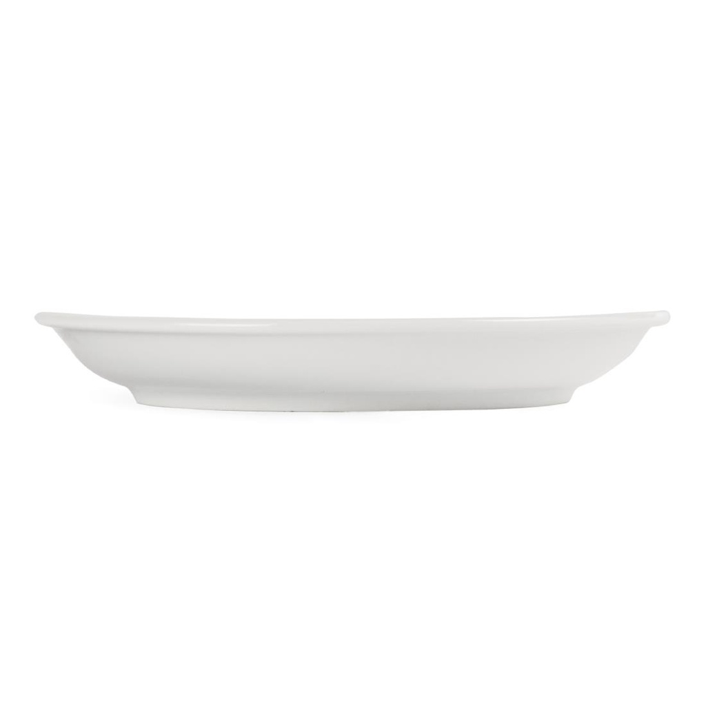 Soucoupes pour tasses à cappuccino blanches Olympia Whiteware 160mm (lot de 12)