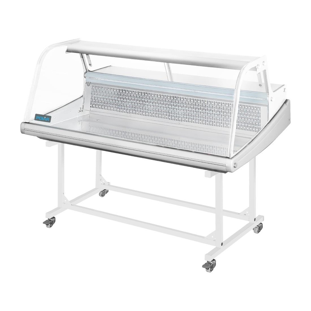 Support mobile pour vitrine réfrigérée de comptoir à poisson Polar Série G 255L