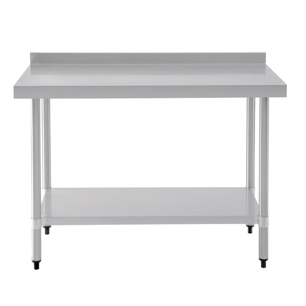 Table de préparation avec rebord en acier inoxydable Vogue 1200 x 600mm