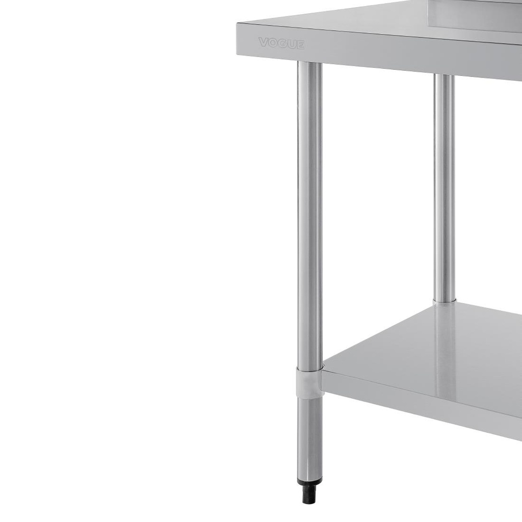 Table de préparation avec rebord en acier inoxydable Vogue 900 x 600mm