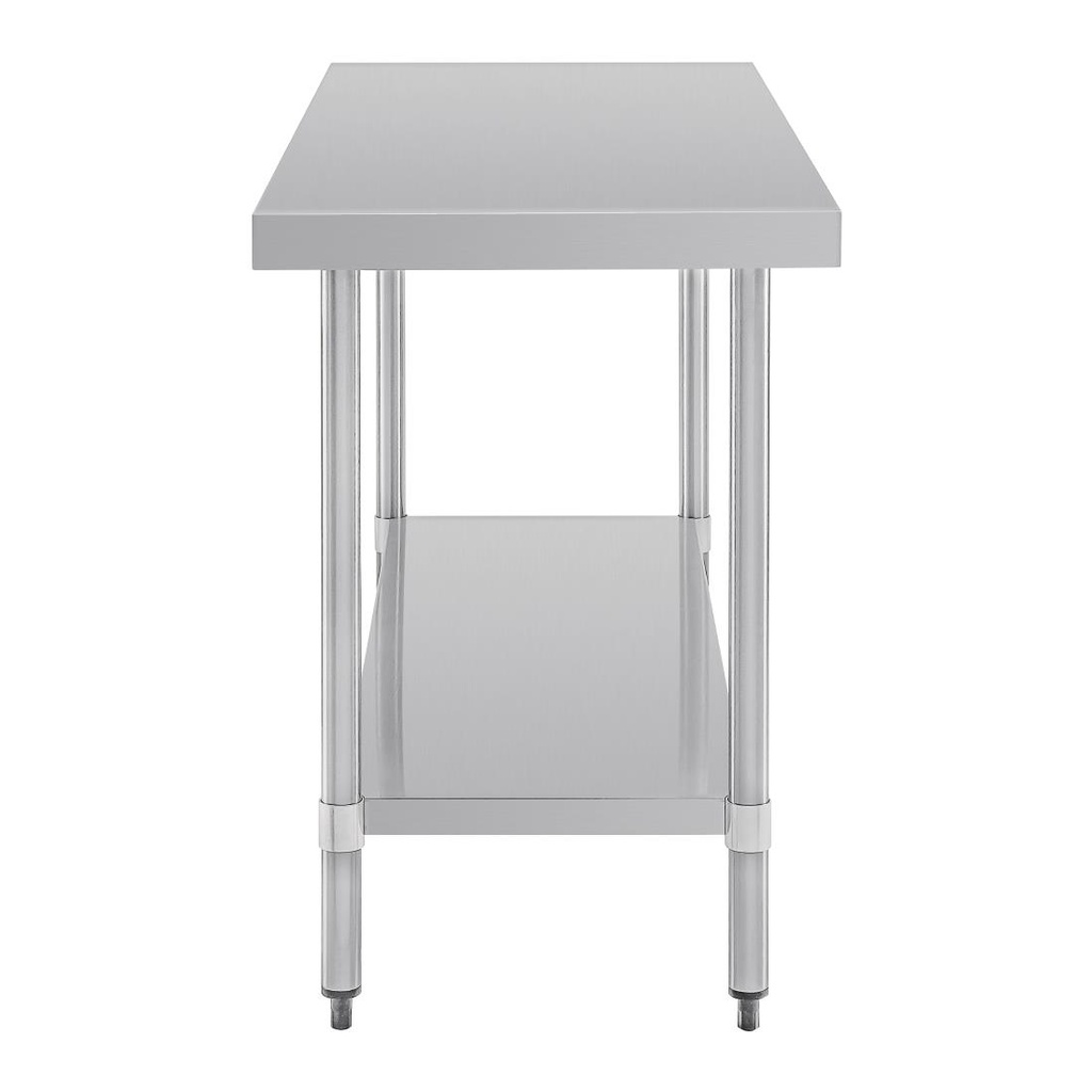 Table de préparation sans rebord en acier inoxydable Vogue 1500 x 600mm