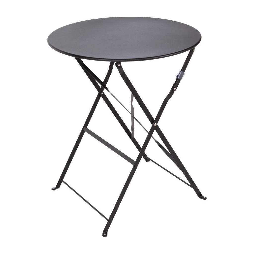 Table de terrasse en acier Bolero noire