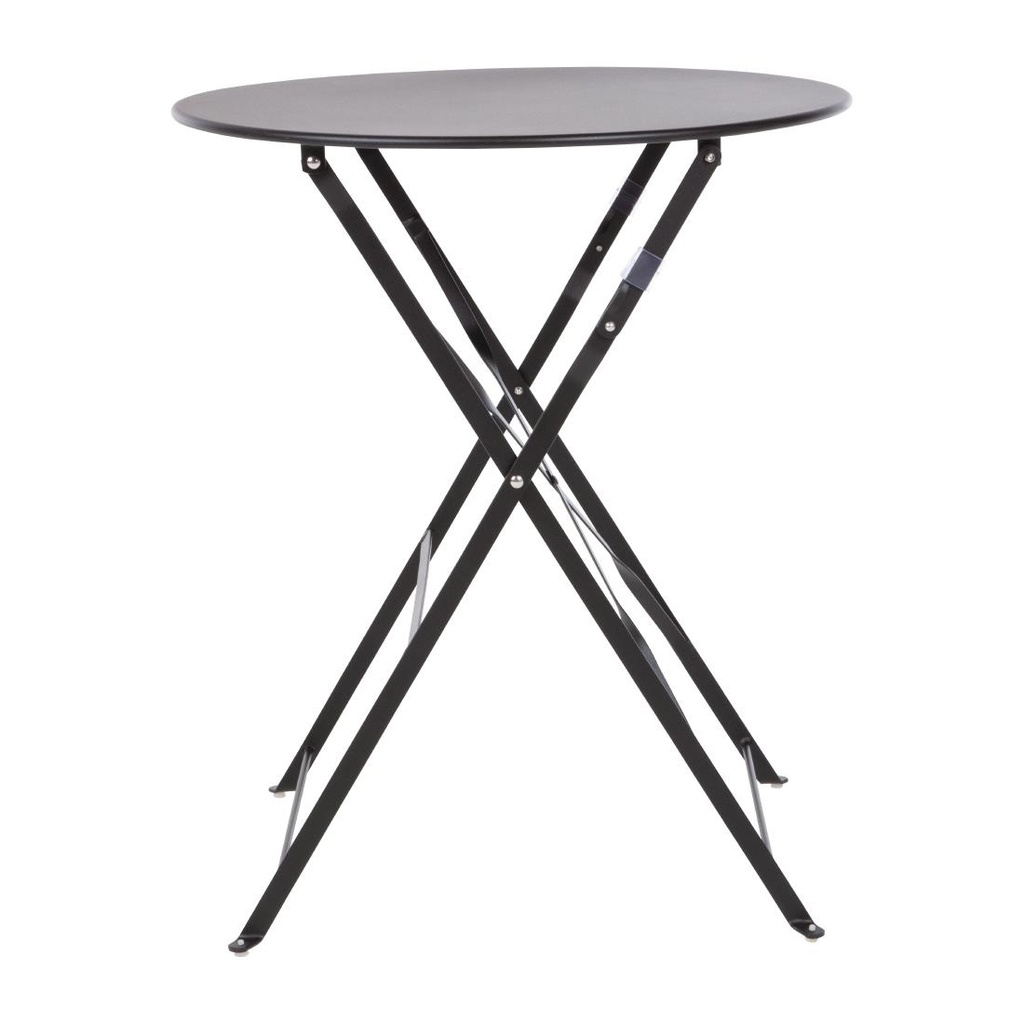 Table de terrasse en acier Bolero noire