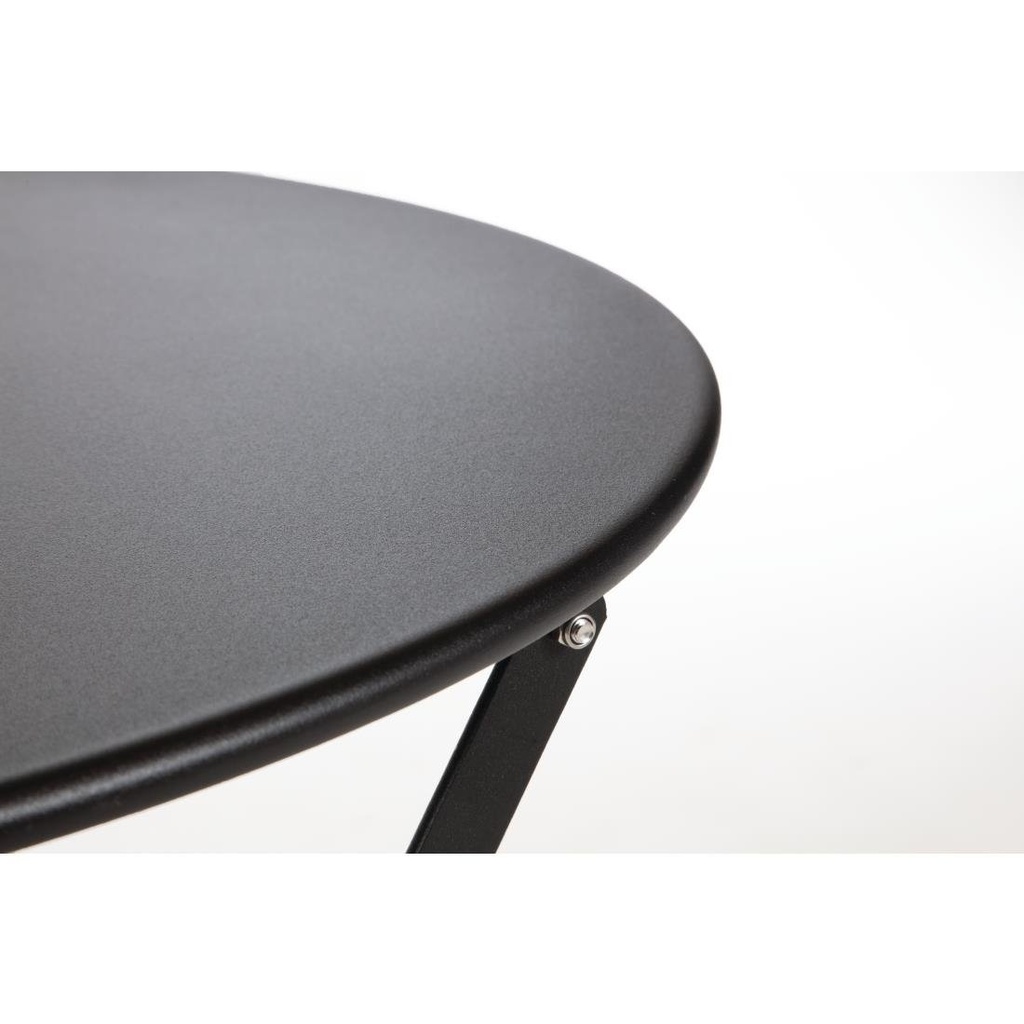 Table de terrasse en acier Bolero noire