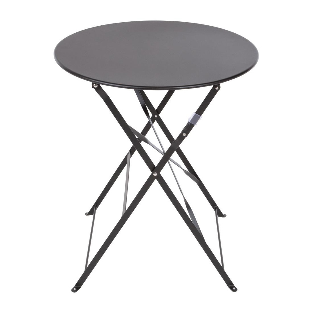 Table de terrasse en acier Bolero noire