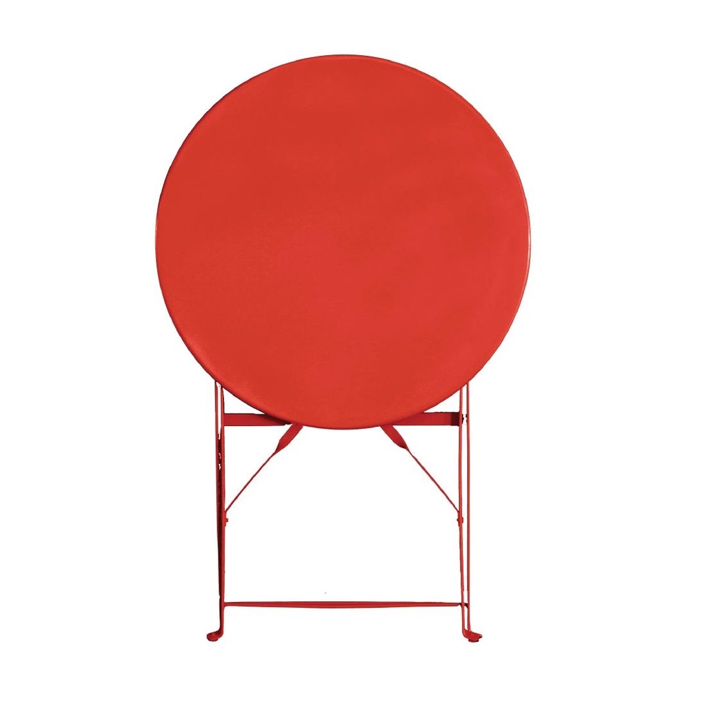 Table de terrasse en acier Bolero rouge