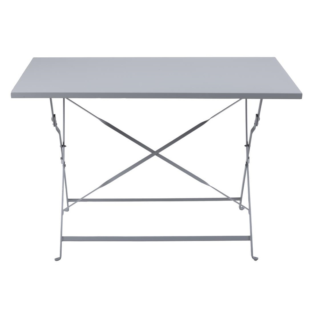 Table de terrasse pliable Bolero grise 1100 x 700mm