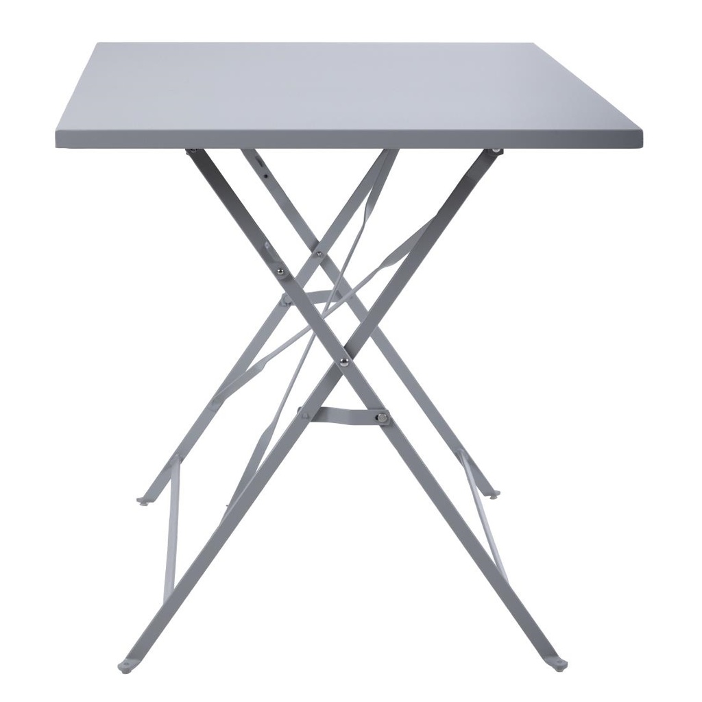 Table de terrasse pliable Bolero grise 1100 x 700mm