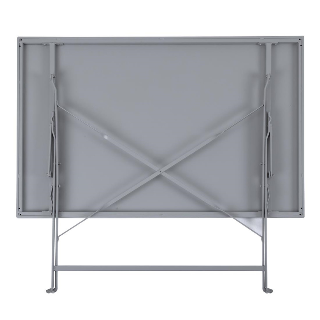 Table de terrasse pliable Bolero grise 1100 x 700mm