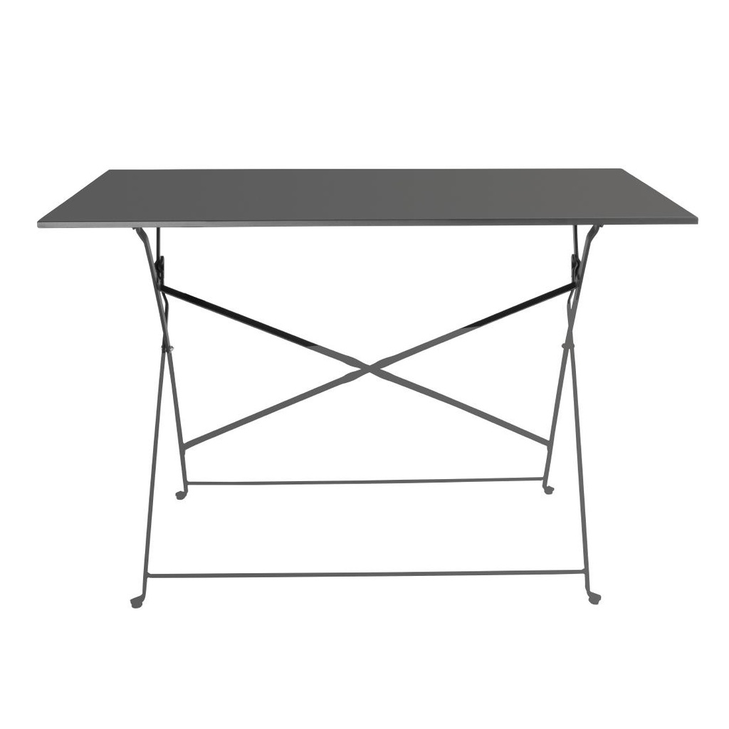 Table de terrasse pliable Bolero noire 1100 x 700mm