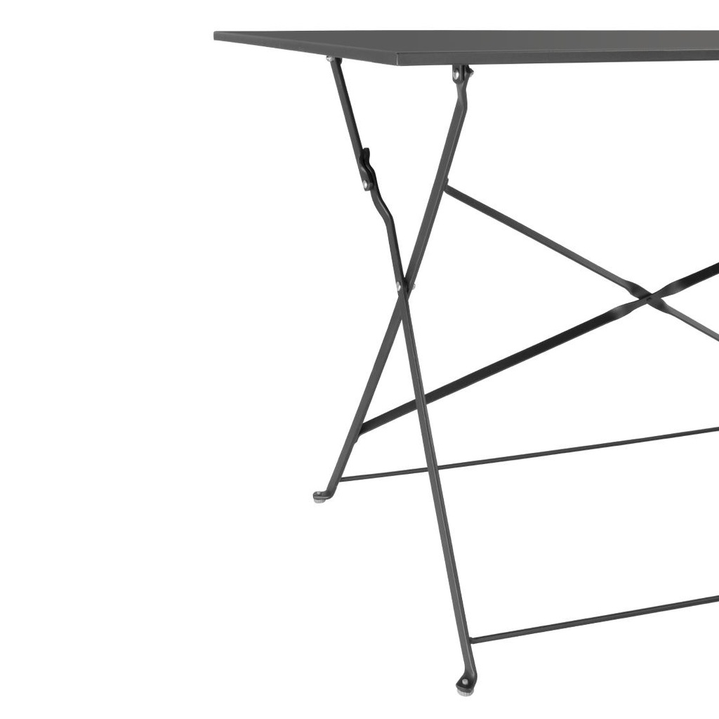 Table de terrasse pliable Bolero noire 1100 x 700mm