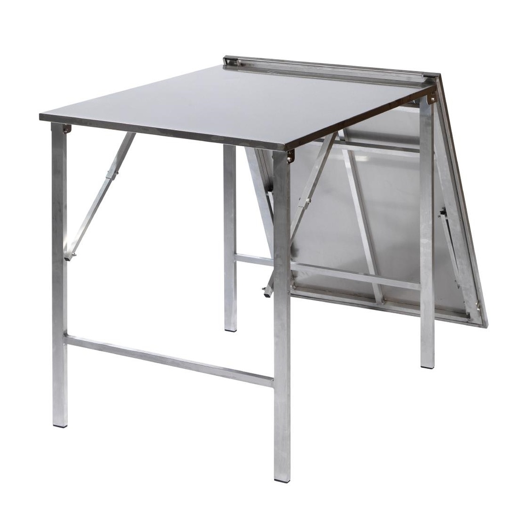 Table de travail pliable en inox