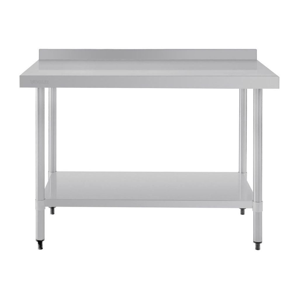 Table en acier inoxydable avec rebord Vogue 1200 x 700mm