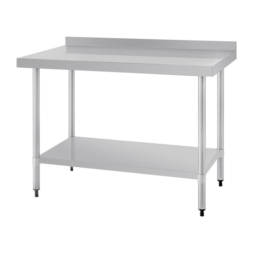 Table en acier inoxydable avec rebord Vogue 1200 x 700mm