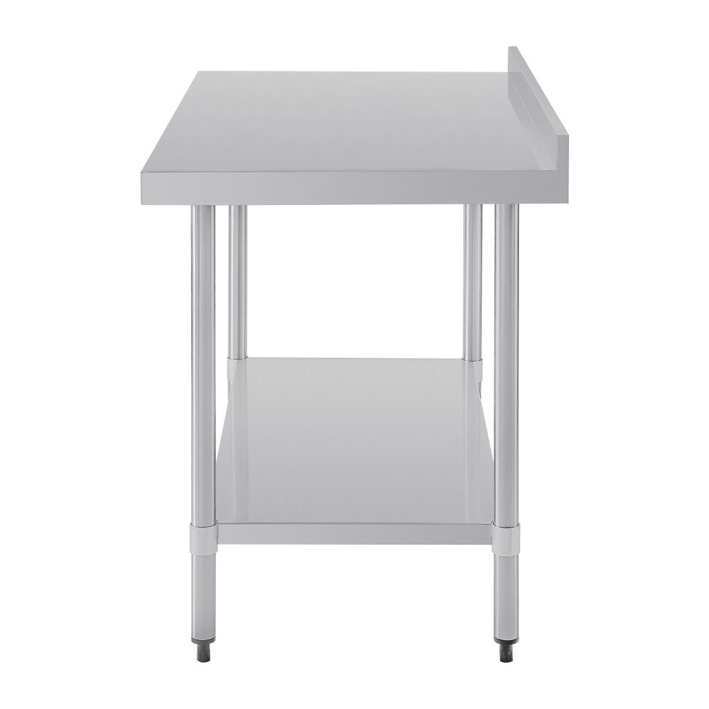 Table en acier inoxydable avec rebord Vogue 1200 x 700mm