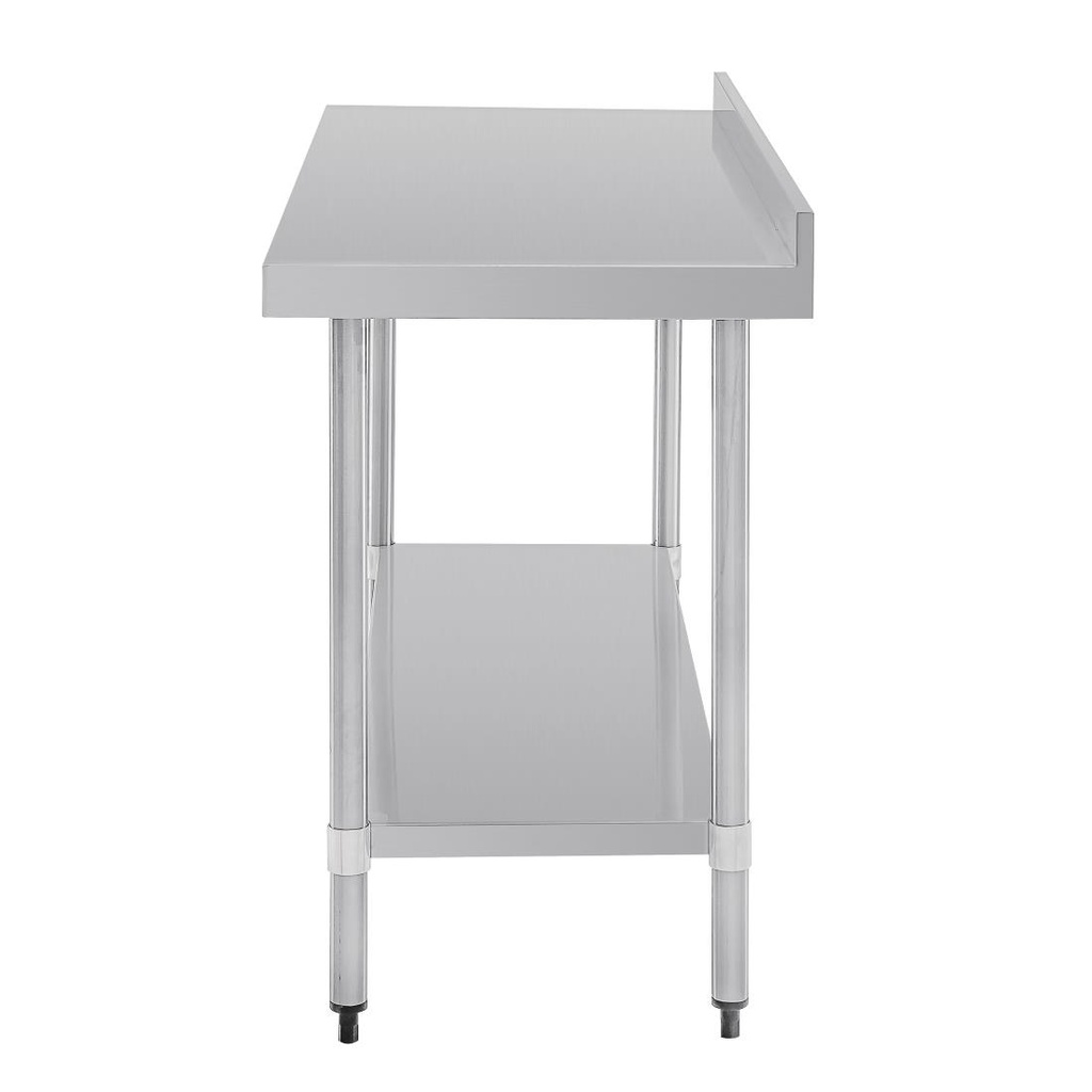 Table en acier inoxydable avec rebord Vogue 1500 x 700mm