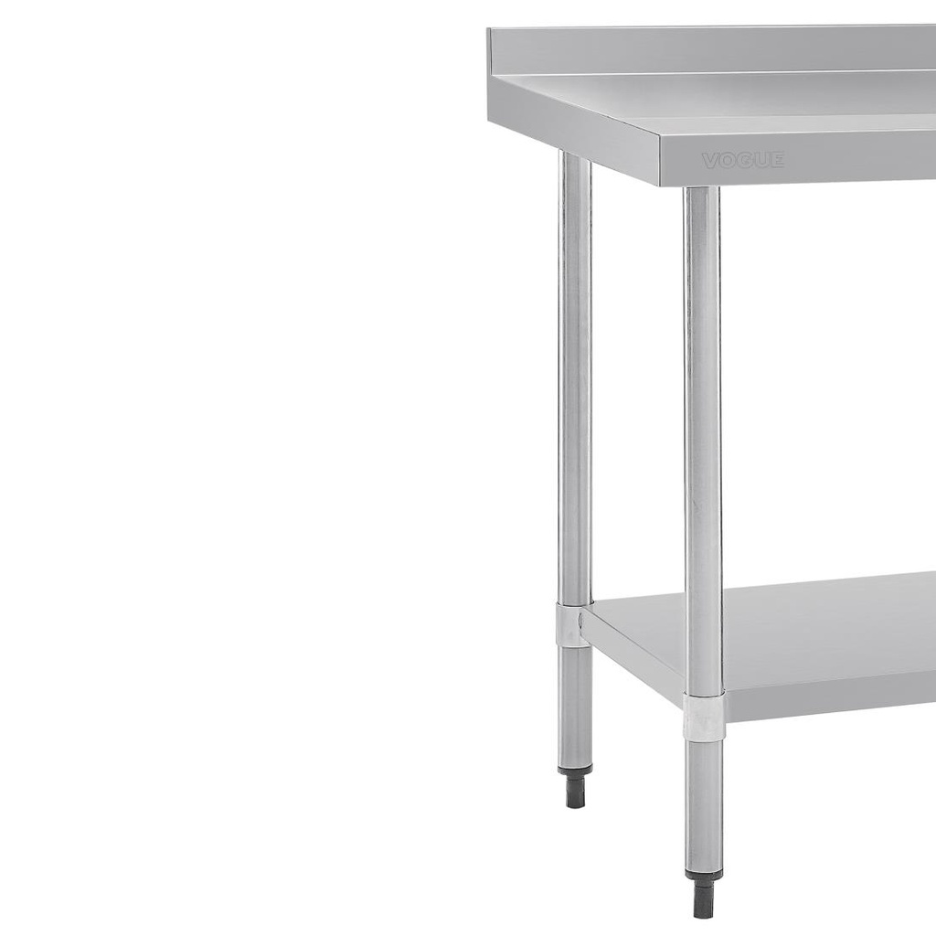 Table en acier inoxydable avec rebord Vogue 1500 x 700mm