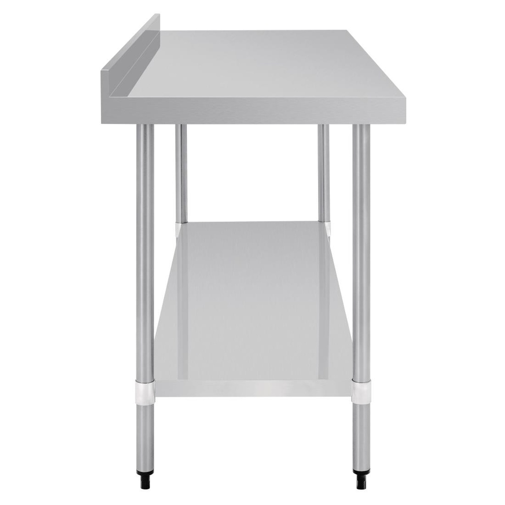 Table en acier inoxydable avec rebord Vogue 1800 x 700mm