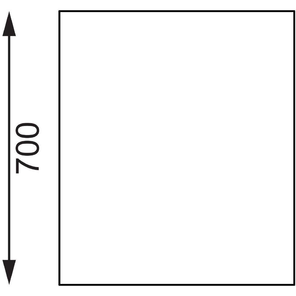 Table en acier inoxydable avec rebord Vogue 1800 x 700mm