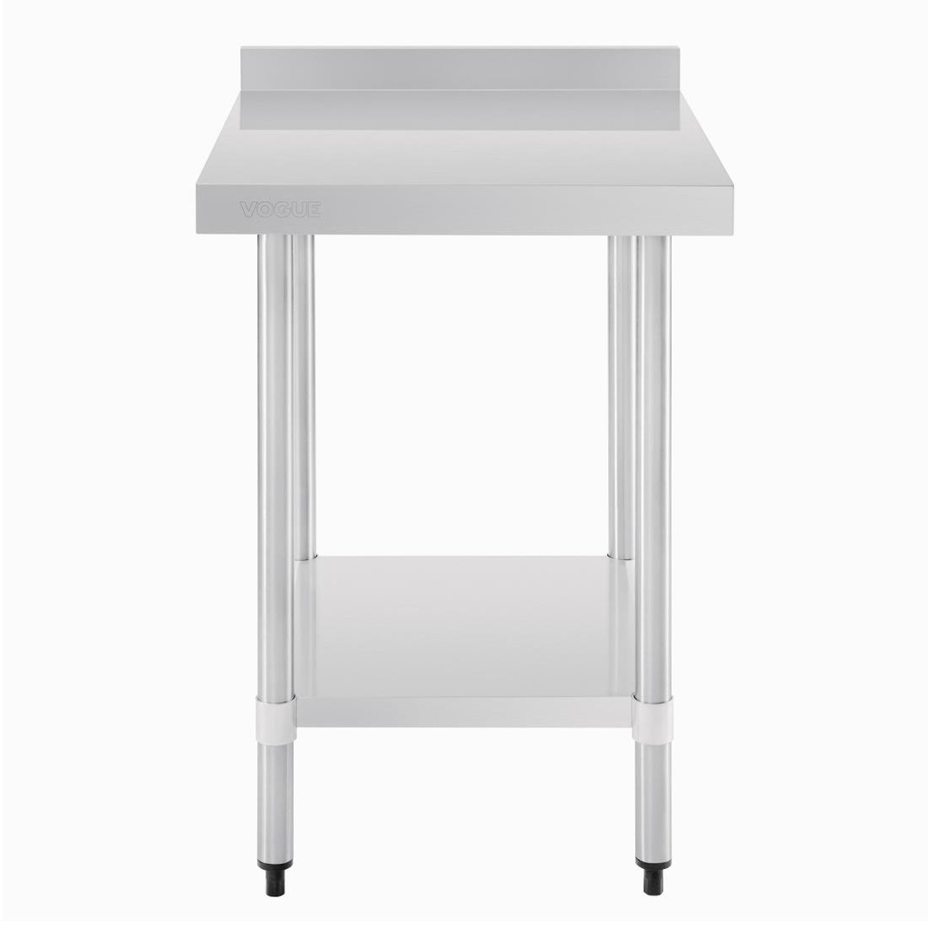 Table en acier inoxydable avec rebord Vogue 600 x 700mm