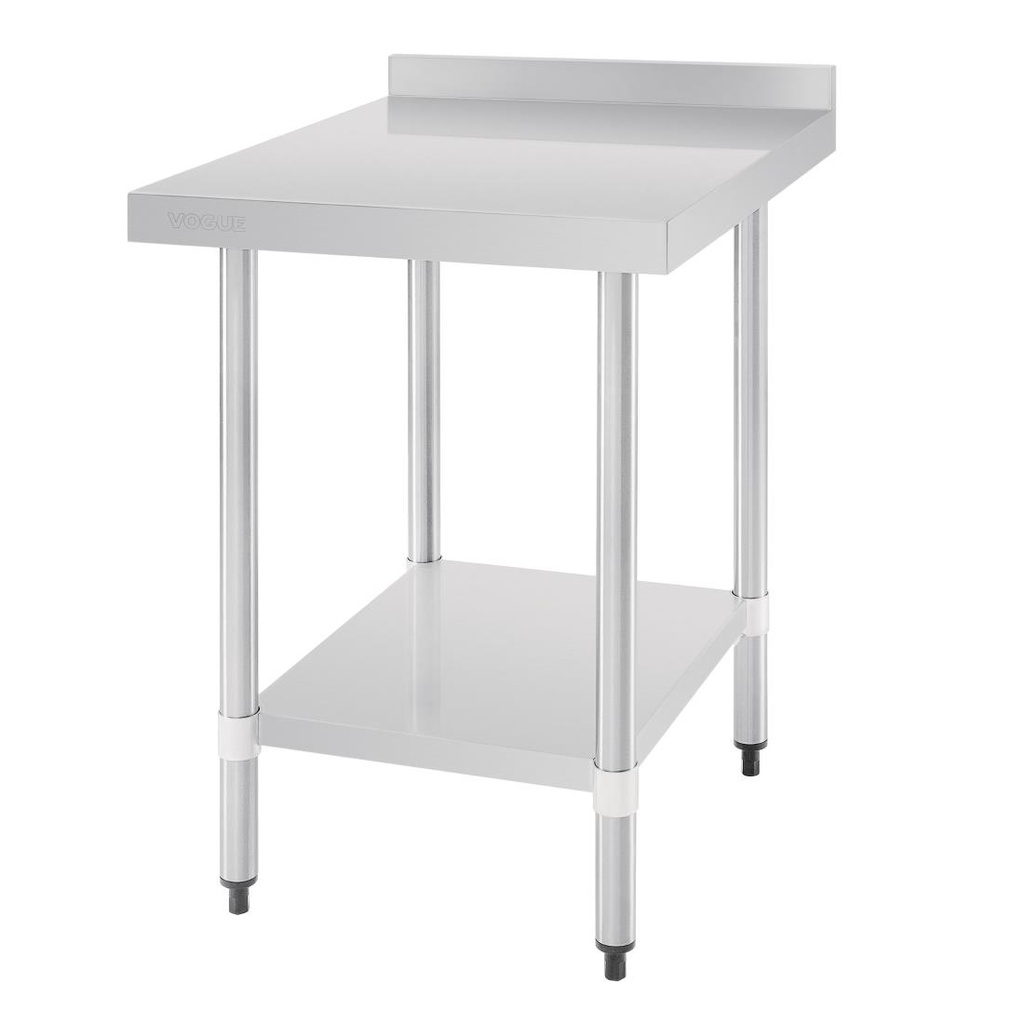 Table en acier inoxydable avec rebord Vogue 600 x 700mm