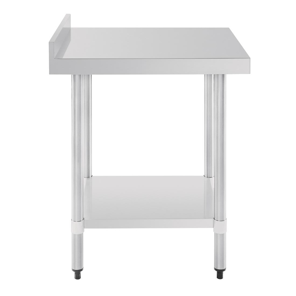 Table en acier inoxydable avec rebord Vogue 600 x 700mm