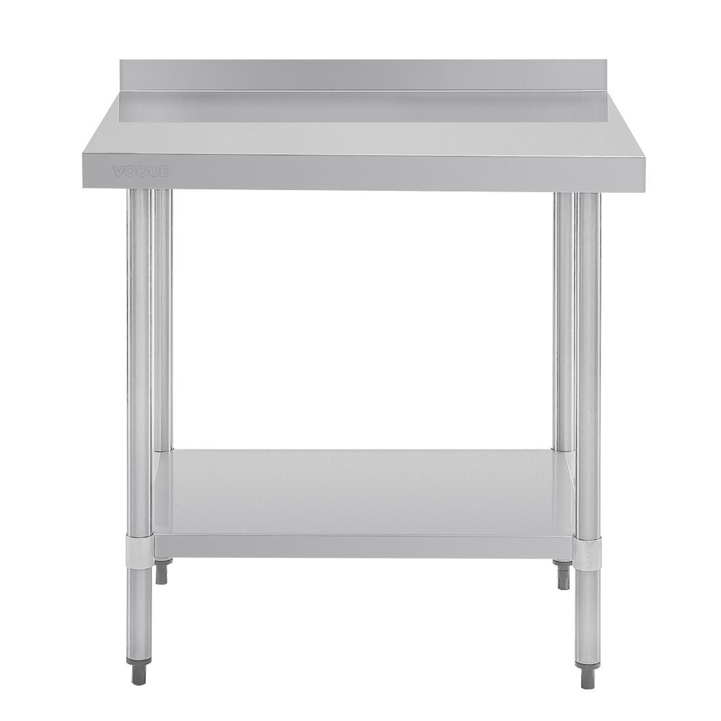 Table en acier inoxydable avec rebord Vogue 900 x 700mm