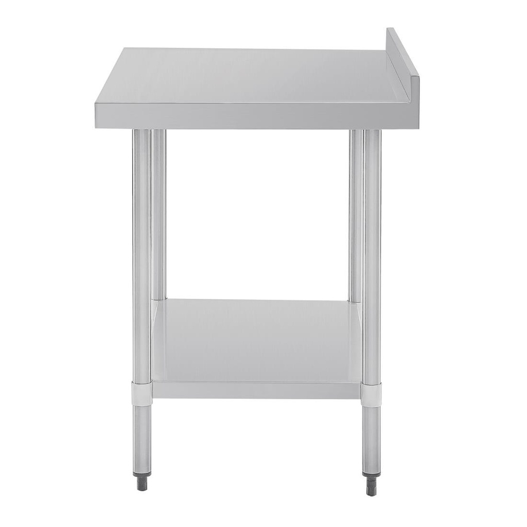 Table en acier inoxydable avec rebord Vogue 900 x 700mm