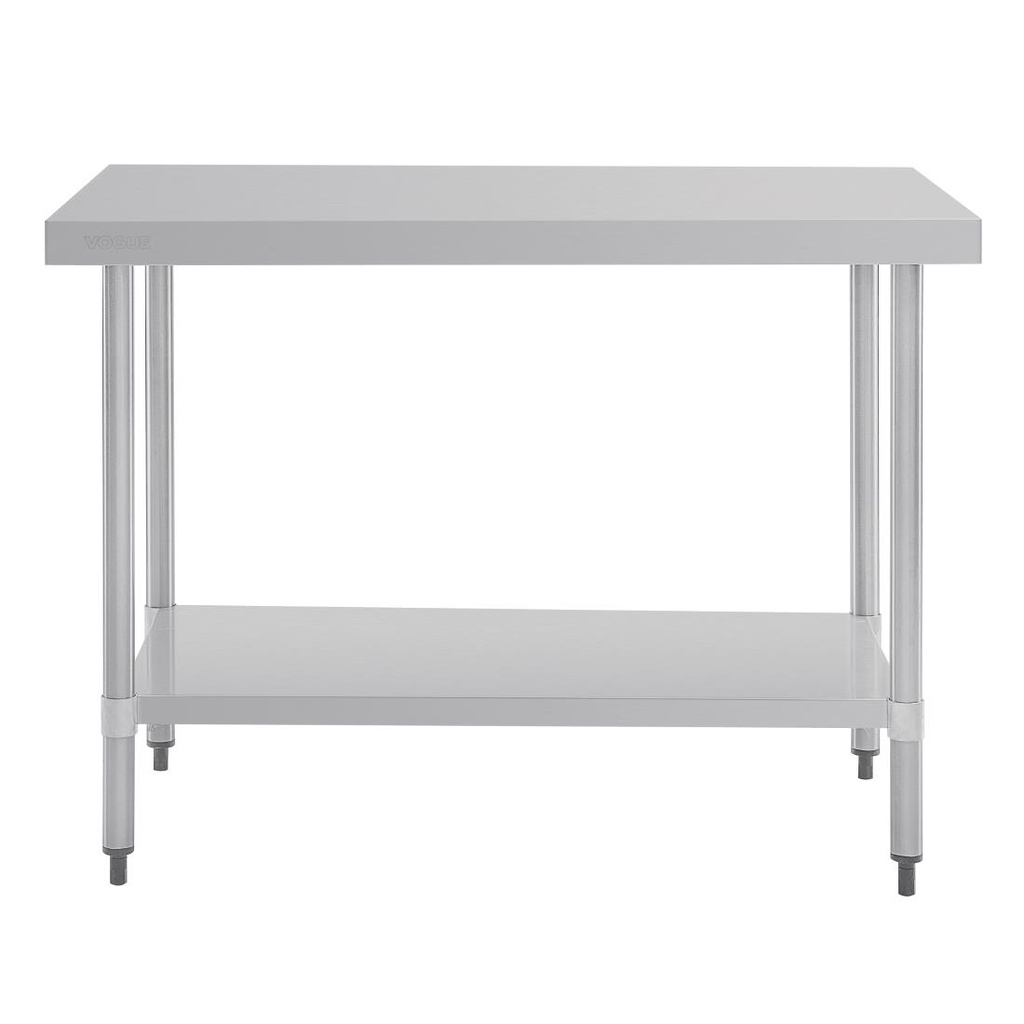 Table en acier inoxydable sans rebord Vogue 1200 x 700mm